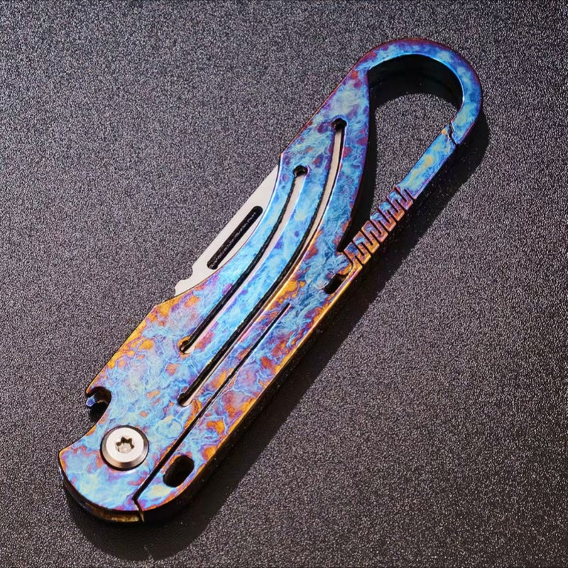 M390 Titanium Mini Keychain Multi-tool Folding Knife