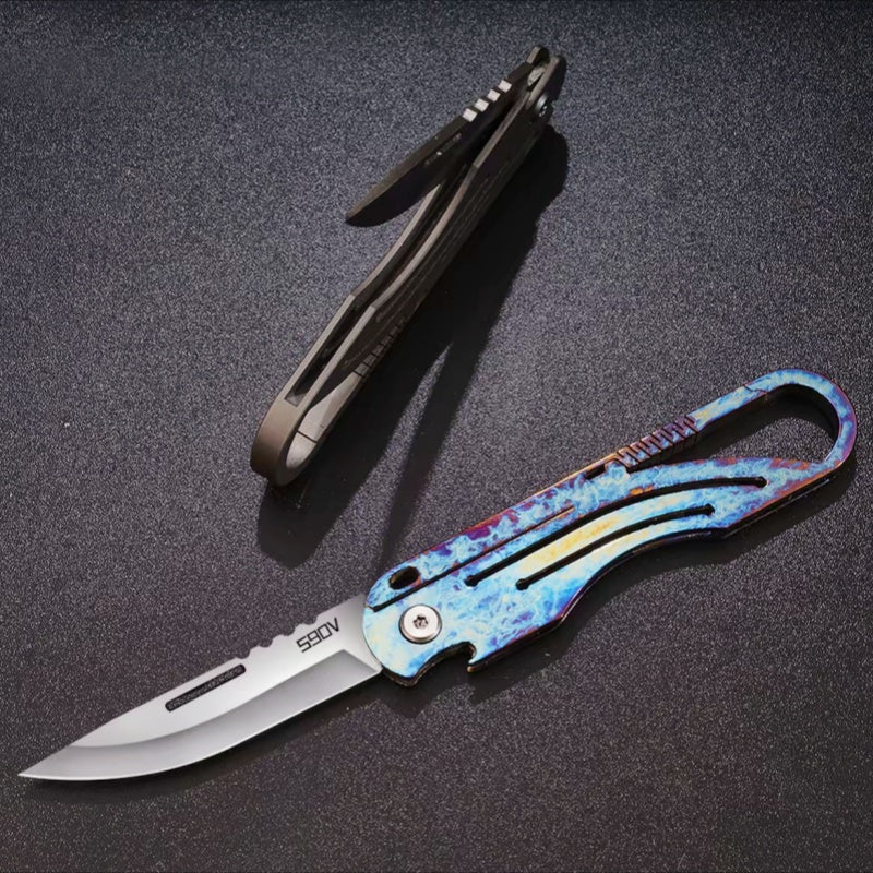 M390 Titanium Mini Keychain Multi-tool Folding Knife