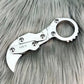 Eagle Beak Full Steel Folding Knife Gadget Ring Knife