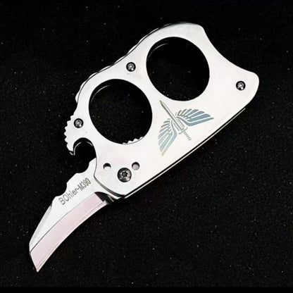 Full Steel Knuckle Knife Outdoor Gadget Self-Defense Tool