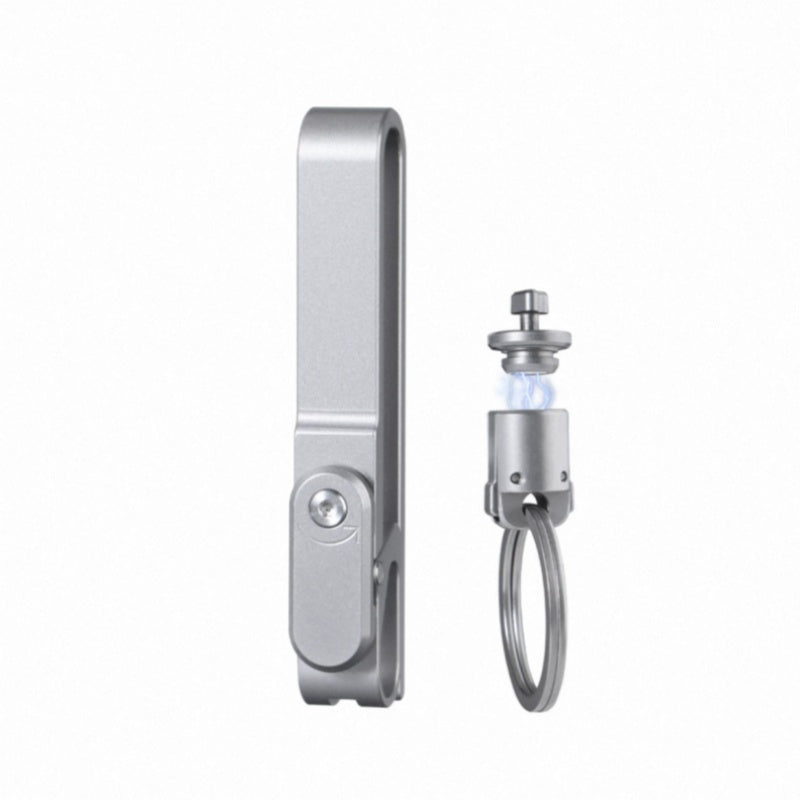Titanium Alloy Car Keychain - Magnetic Anti-Lost Quick-Release Key Ring