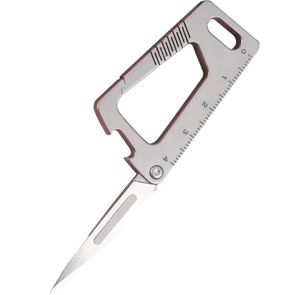 Premium Multi-Function Titanium Alloy EDC Keychain Knife – Utility Cutter, Bottle Opener & Car Key Fob Accessory