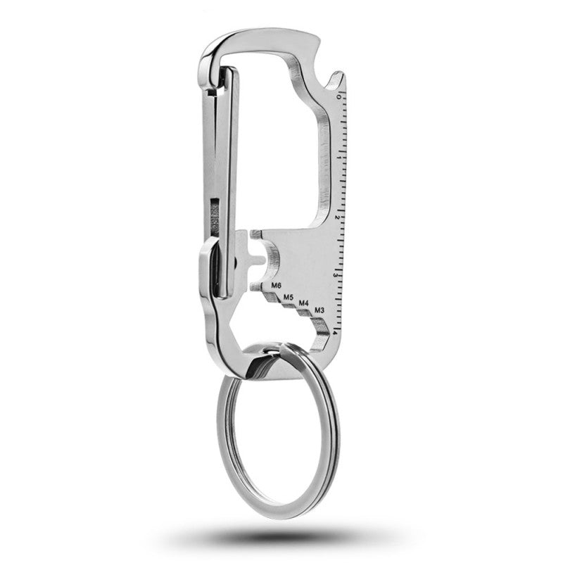 Keychain Stainless Steel Multifunctional Wrench Tool Bottle Opener Key Chain Ring