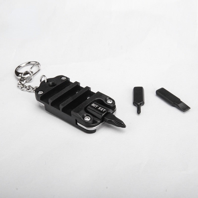 3 in 1 Utility Pocket Knife Folding Mini Knife Stainless Steel Keychain Pendant EDC Tool Portable Keyring - hakatoy