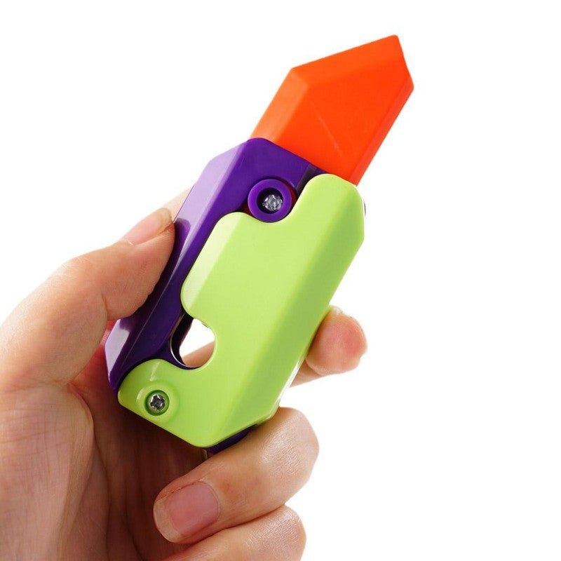 3D Printing Gravity Jump Small Radish Knife Decompression Push Card Small Toy - hakatoy