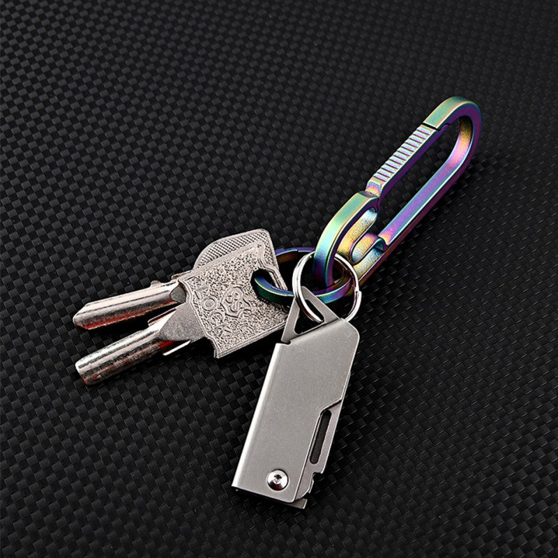 New D2 Blade Stainless Steel Forming Keychain Knife Outdoor Camping Self Defense Emergency Survival Knife