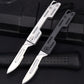 Stainless Steel Folding Knife Free 10Pcs Blade Sharp EDC Jackknife Stainless Steel Keychain Pocket Utility Knife Box Cutter