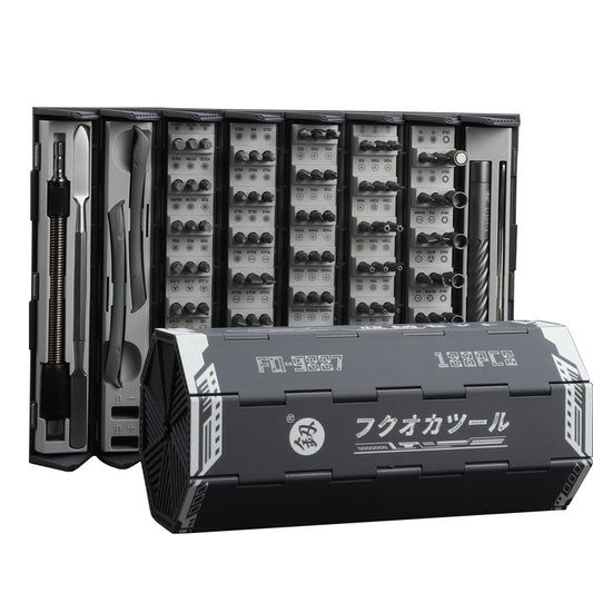 New Design 128 Pcs Screwdriver Set Reel Storage Box Magnetic Bits Set DIY Mini Tool for Smart Home PC Phone Repair