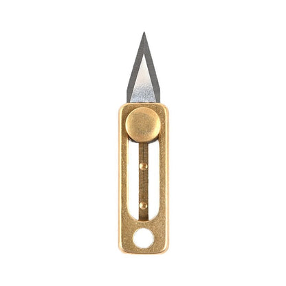 EDC Unboxing Brass Mini Knife Sharp Keychain Hanging Outdoor Multi EDC Tools