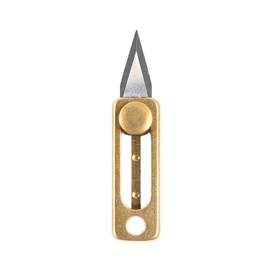 EDC Unboxing Brass Mini Knife Sharp Keychain Hanging Outdoor Multi EDC Tools