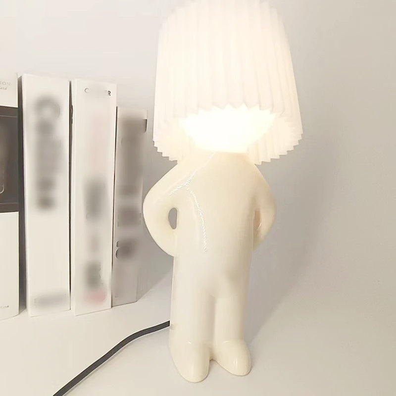 New Naughty boy Lamp Soft Warm Light Shy Boy Desk Lamp