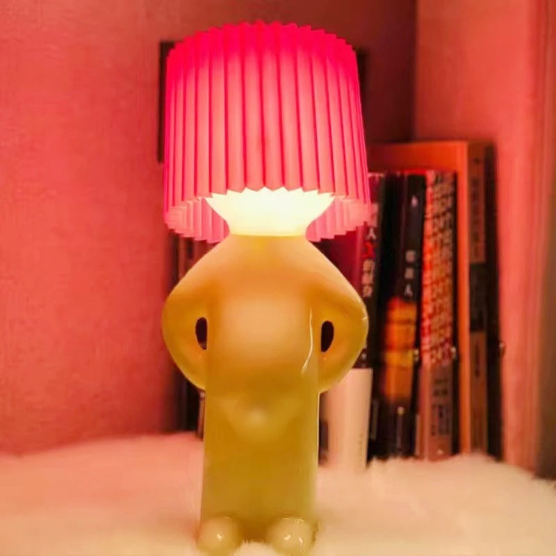 New Naughty boy Lamp Soft Warm Light Shy Boy Desk Lamp