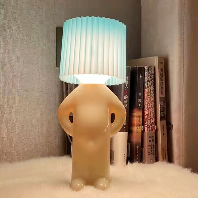 New Naughty boy Lamp Soft Warm Light Shy Boy Desk Lamp