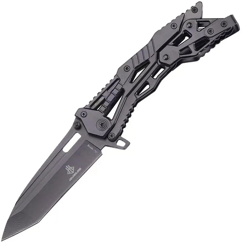 Hot Deformable Folding Knife Skeleton Design EDC Hunting Camping Survival Pocket Knife Stainless Steel