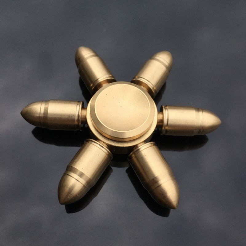 Metal Brass Bullet Shape Fidget Spinner Finger Spinner EDC Toys Relief Stress for Kids Adults