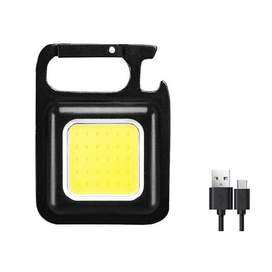 Mini LED Working Light Multifunctional Glare COB Keychain Light Rechargeable Portable Flashlight