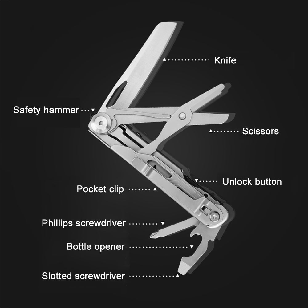 Multifunctional Pocket Folding Knife Scissors Outdoor Survival Gear EDC Camping Hiking Screwdriver