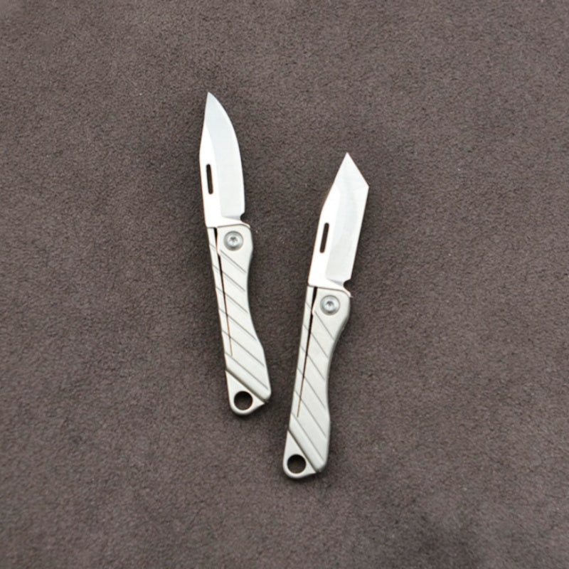 New Titanium Keychain Mini Folding Knife D2 Steel Sharp