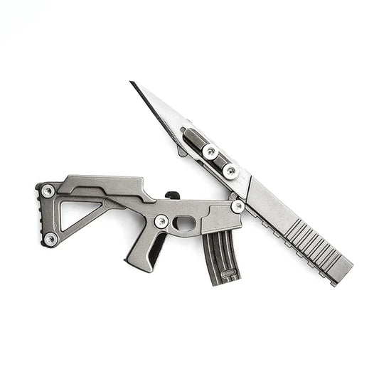 Hot Creative EDC Pocket Knife Keychain Multifunctional Gun Set Outdoor Tools