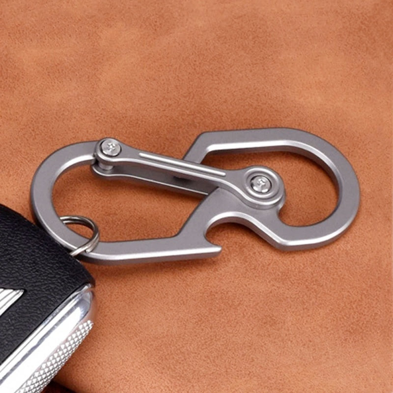 Titanium Alloy EDC Keychain without Spring Design Multi-Function Tool