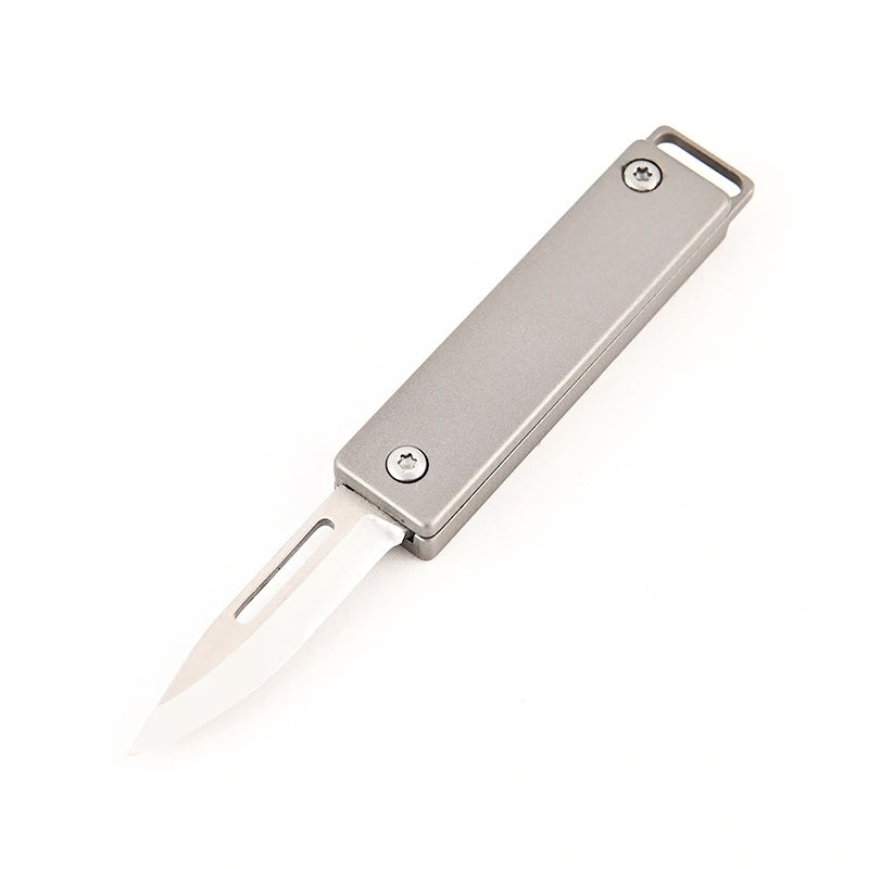 Mini Ti Keychain Hidden Folding Knife EDC Knife