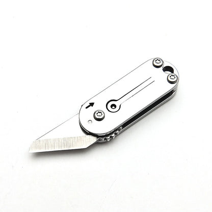 Cute Ellipse Mini Folding Knife Stainless Steel Keychain Knives Sharper Unboxing Portable Tool