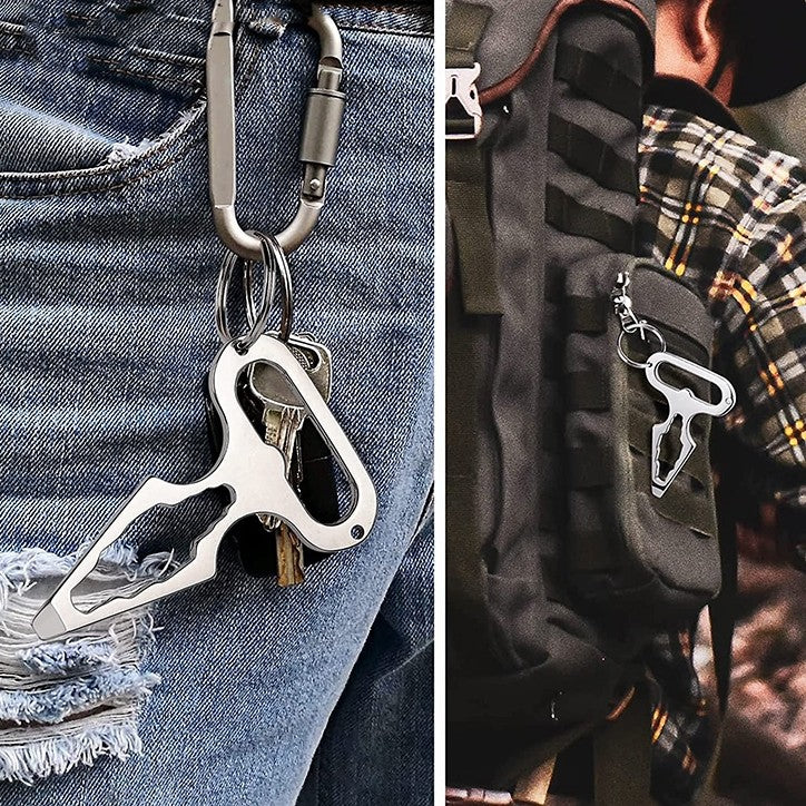 EDC Self Defense Multitool Keychains Outdoor Multi-Functional Combined Wrench Bottle Opener