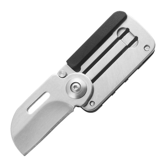 3 in 1 Utility Pocket Knife Folding Mini Knife Stainless Steel Keychain Pendant EDC Tool Portable Keyring