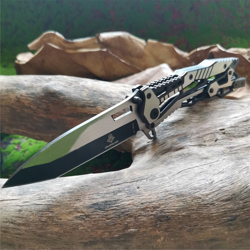 Hot Deformable Folding Knife Skeleton Design EDC Hunting Camping Survival Pocket Knife Stainless Steel