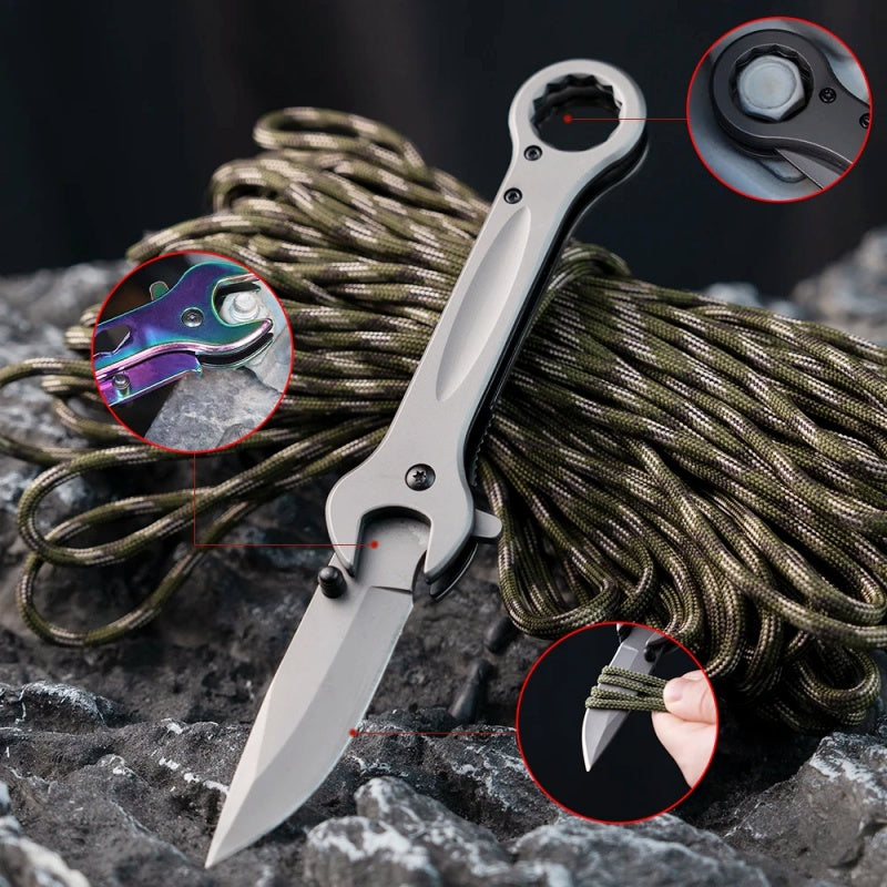 Creative EDC Wrench Outdoor Multifunctional Portable Folding Knife