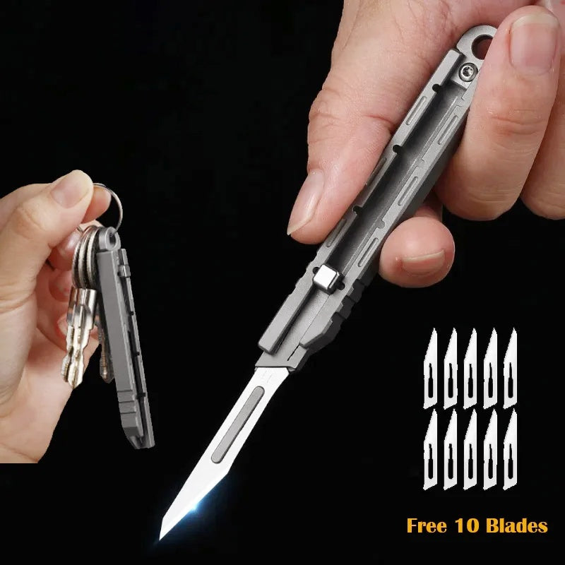 Ti Utility Knife Replace Blade EDC Pocket Knives