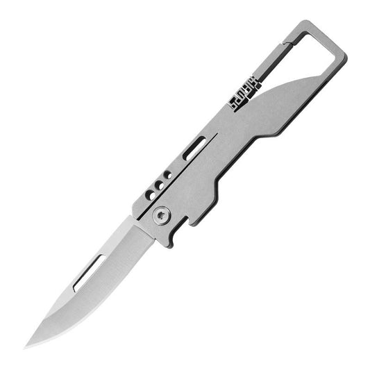 Titanium Alloy Folding Knife Climbing Buckle Outdoor Pocket Knife Survival EDC Tool