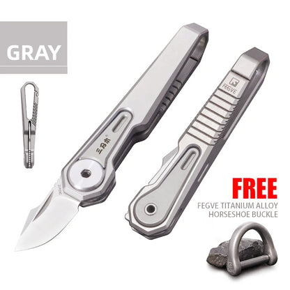 EDC Titanium Alloy Keychain M390 Knife Mini Pocket Folding Knife