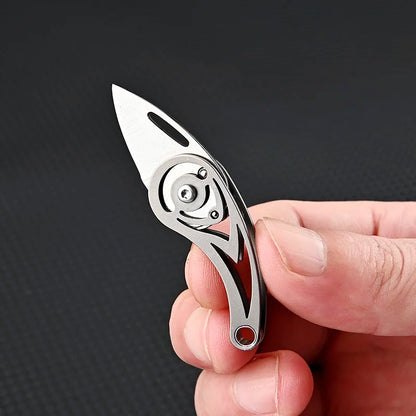 Titanium Alloy Conch MINI Folding Knife EDC Unboxing Keychain Cutter