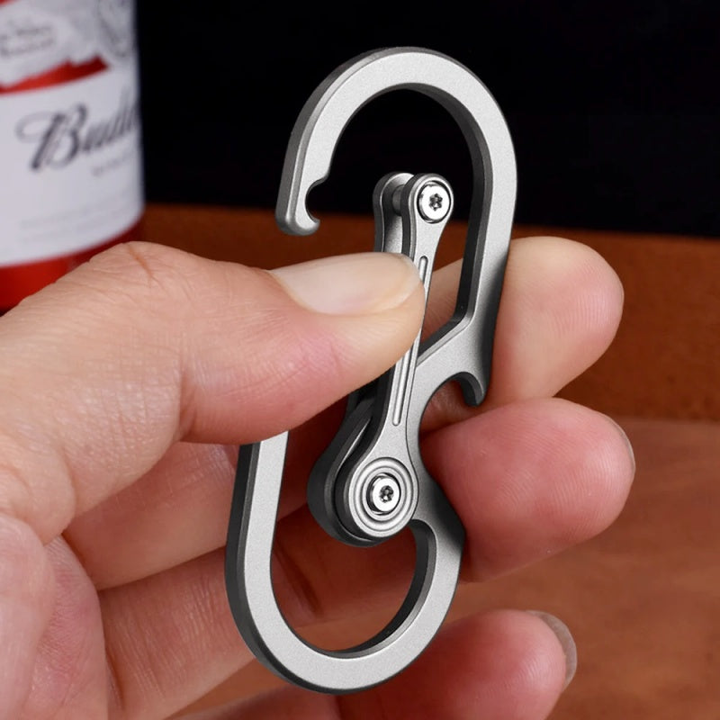 Titanium Alloy EDC Keychain without Spring Design Multi-Function Tool