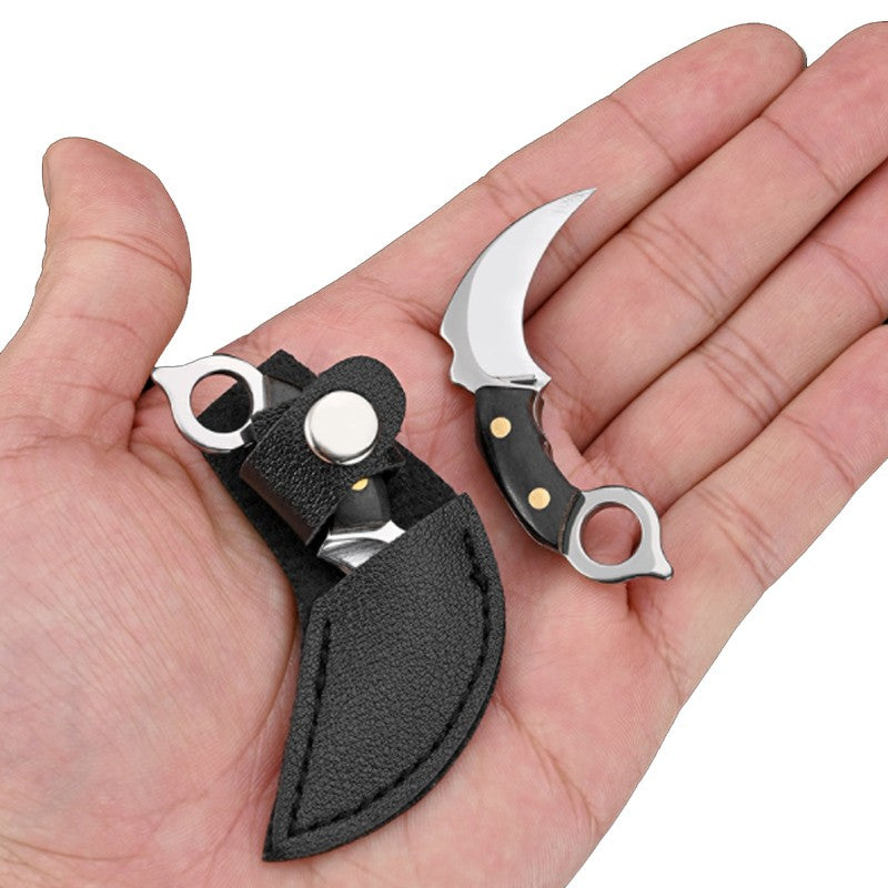 Mini Wood Handle Claw Knife Keychain Pocket Knife Multi EDC Tool Keychain Pendant