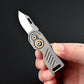 Innovative Titanium Alloy Gear Folding Knife High Hardness D2 Steel Knife EDC Keychain Pocket Knife