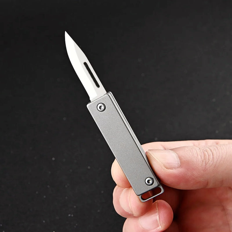 Mini Ti Keychain Hidden Folding Knife EDC Knife