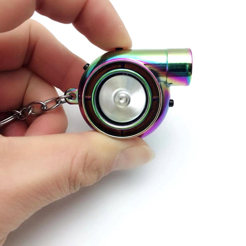 EDC Outdoor Turbine Lighter Turbo Cigarette Lighter USB Charging Keychain Metal Car Keychain Pendant