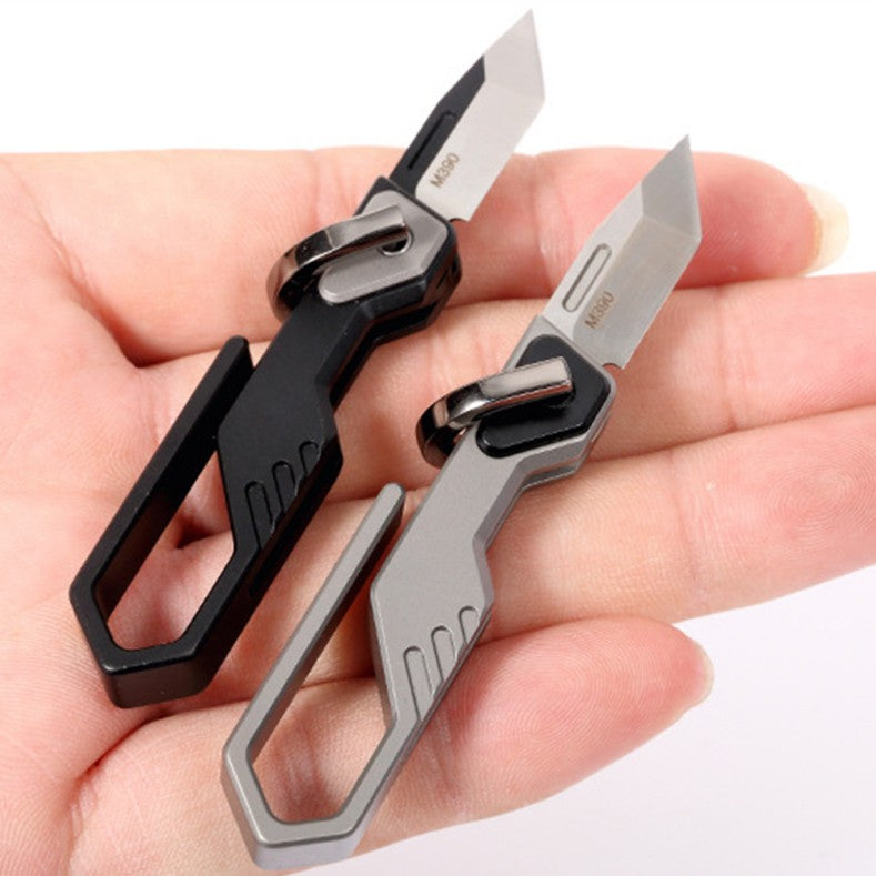 M390 MINI Titanium Alloy Keychain Folding Knife TC4 EDC Self Defense Tool Gift