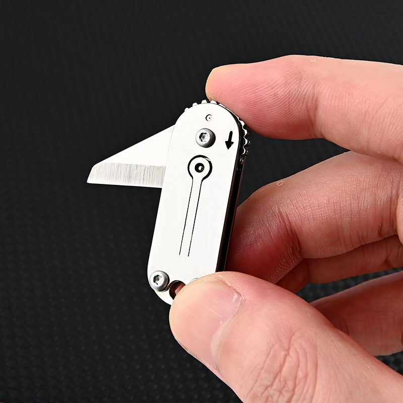 Cute Ellipse Mini Folding Knife Stainless Steel Keychain Knives Sharper Unboxing Portable Tool