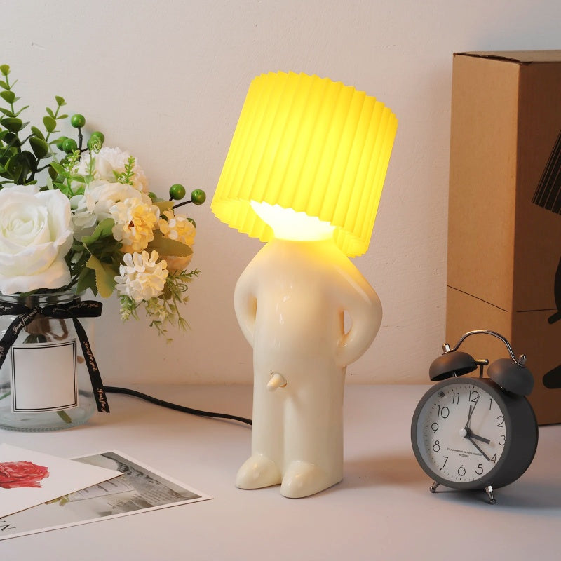 New Naughty boy Lamp Soft Warm Light Shy Boy Desk Lamp