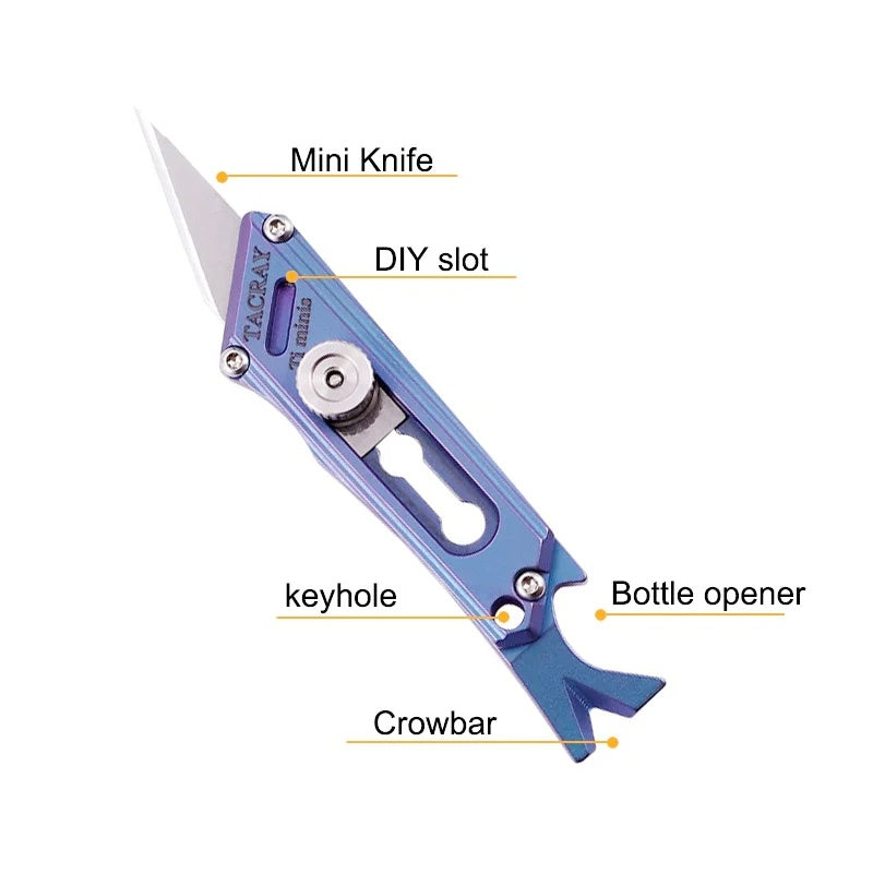 Titanium Alloy EDC Utility Knife Mini Pocket Knife Replaceable Blade