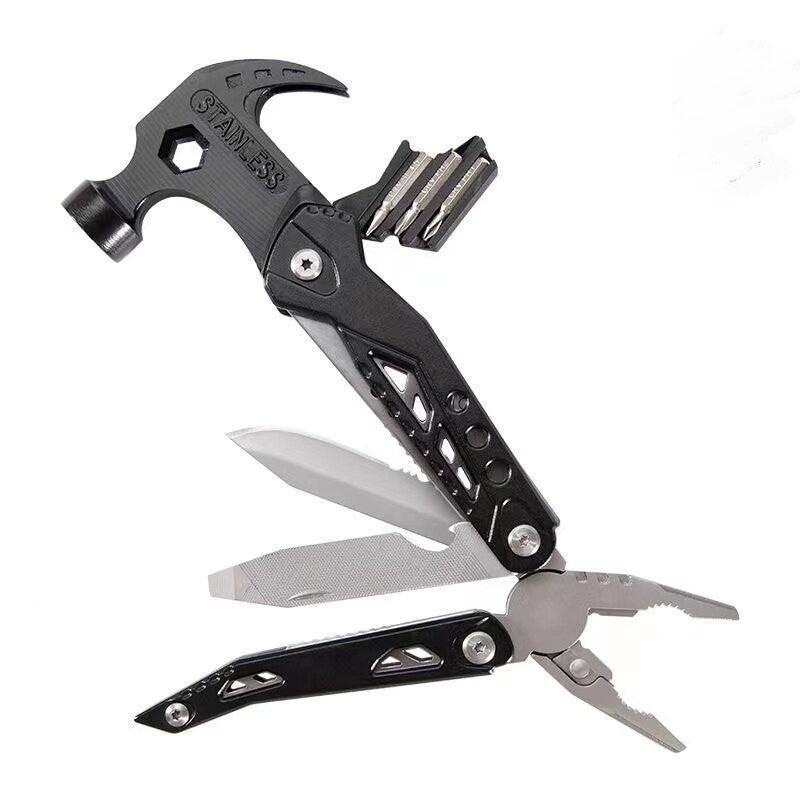 Multifunctional Stainless-Steel Hammer EDC Tool Portable Folding Pliers Outdoor claw hammer