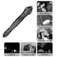 Multifunction Fidget Spinner Self Defense Tactical Pen with LED Light Outdoor Survival EDC Tool