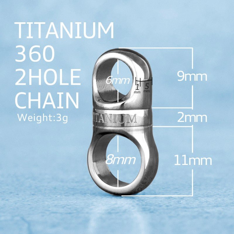 Beautiful Real Titanium Keyring Spin Rotation for Key Ring Holder Stainless Steel Copper EDC Car Keychain Horseshoe Buckle - hakatoy