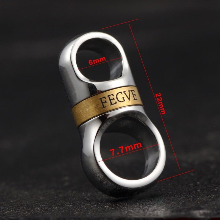 Beautiful Real Titanium Keyring Spin Rotation for Key Ring Holder Stainless Steel Copper EDC Car Keychain Horseshoe Buckle - hakatoy