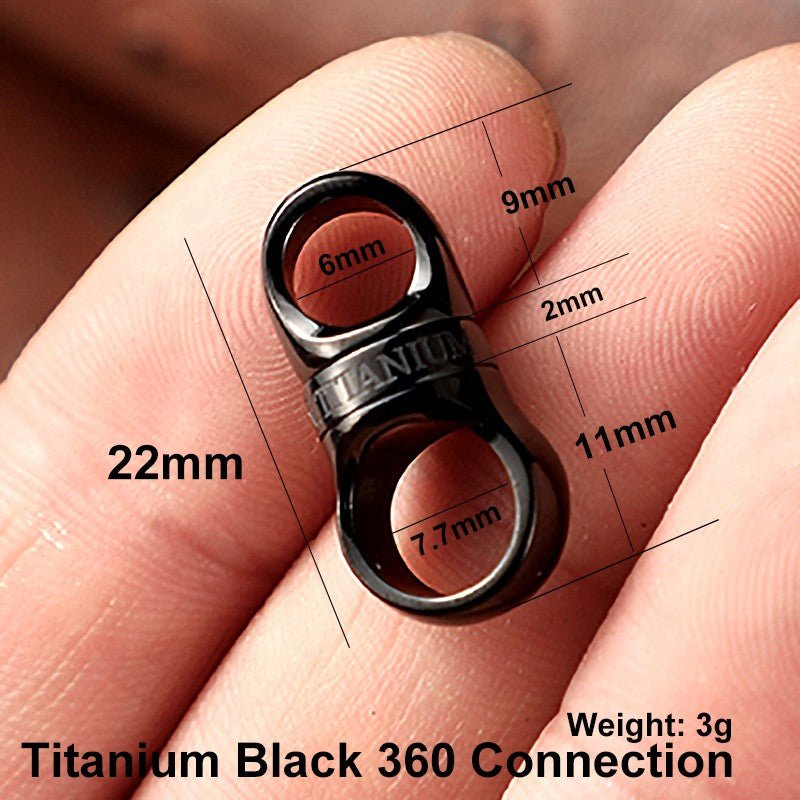 Beautiful Real Titanium Keyring Spin Rotation for Key Ring Holder Stainless Steel Copper EDC Car Keychain Horseshoe Buckle - hakatoy