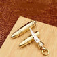 Brass bullet knife portable multi - function car key chain pendant Portable Mini Rotary Ballpoint Pen Keyring - hakatoy