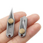 Cool Pure Titanium Mini Push Knife Keychain Pendant Unpacking Sharp Unboxing Knife Survival Tools - hakatoy